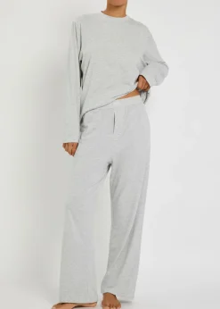 Modal-blend wide-leg trousers