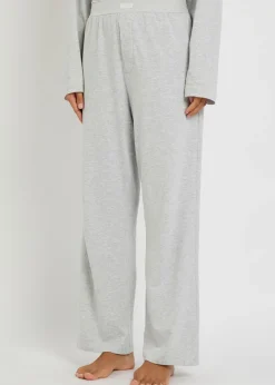 Modal-blend wide-leg trousers