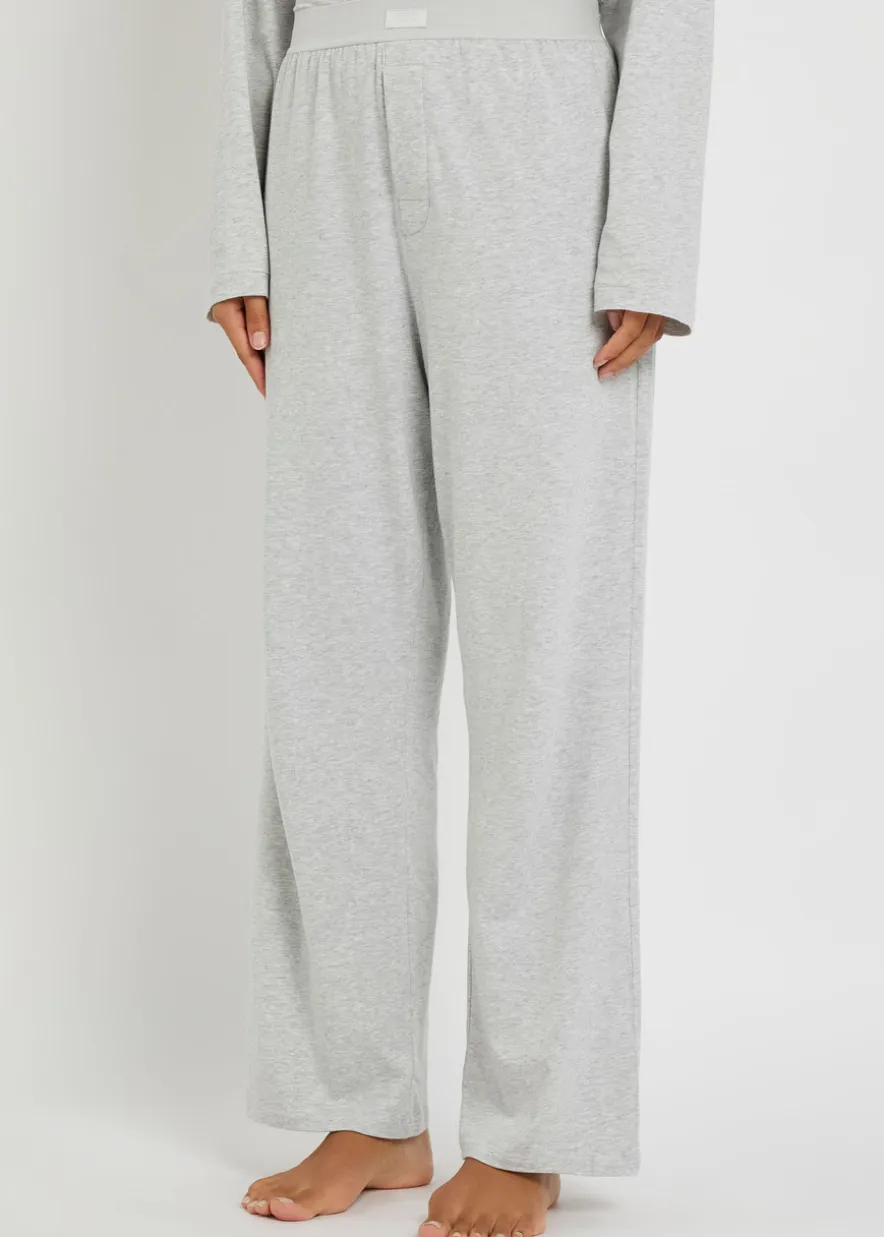 Modal-blend wide-leg trousers