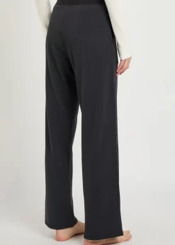 Modal-blend wide-leg trousers
