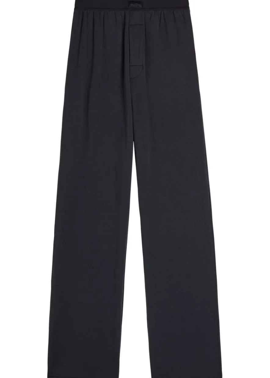Modal-blend wide-leg trousers