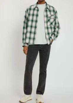Modern straight-leg denim jeans