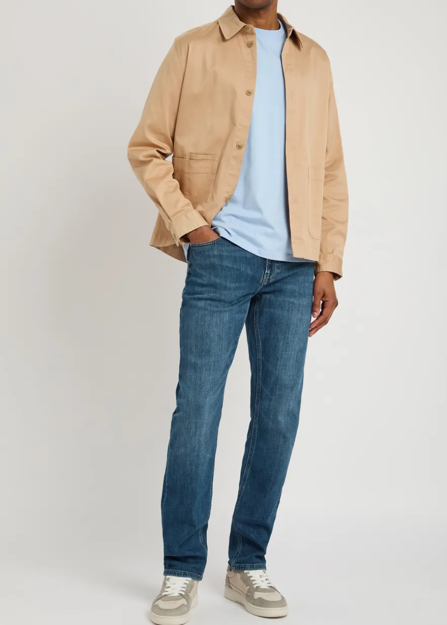 Modern straight-leg jeans