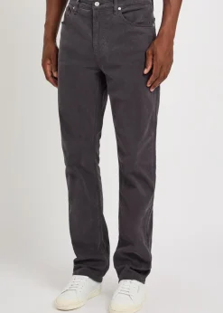 Modern straight-leg twill jeans