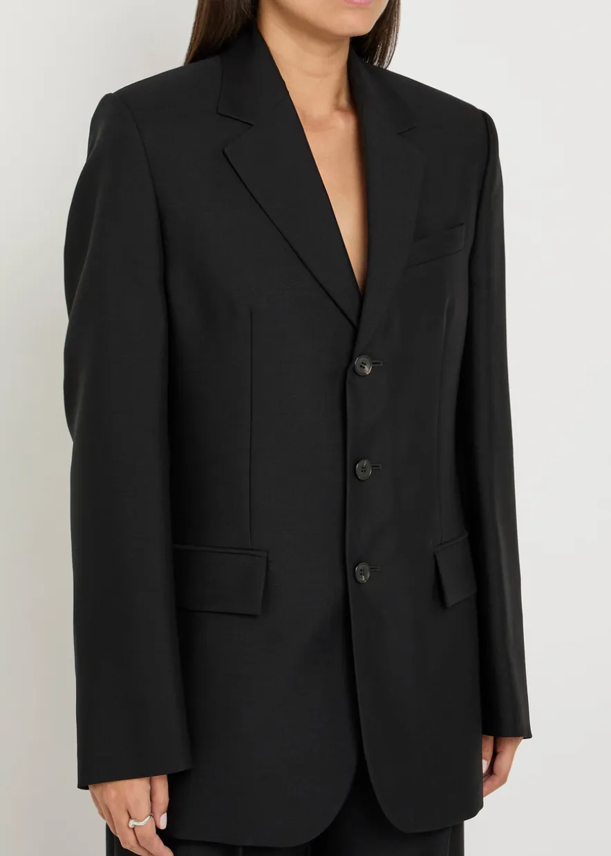 Mohair-blend blazer