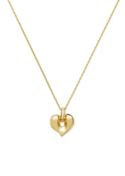 Molten heart gold-plated necklace