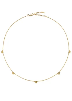 Molten heart 18k gold vermeil choker necklace