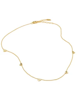 Molten heart 18k gold vermeil choker necklace