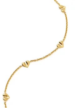 Molten heart 18k gold vermeil choker necklace