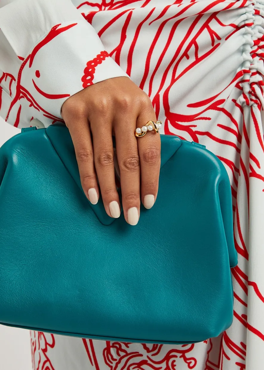 Molten pearl and 18kt gold-plated ring