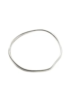 Molten Ripple Bangle rhodium-plated bangle
