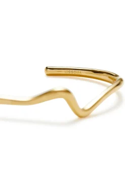 Molten Wave 18kt gold-plated bracelet