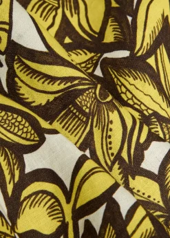 Mona printed hemp mini wrap skirt