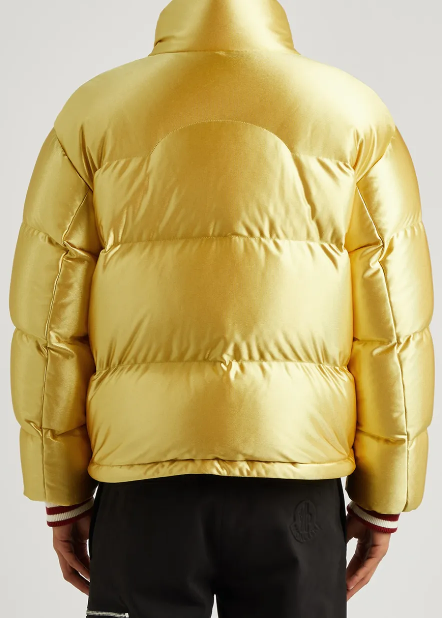 8 Moncler Palm Angels Keon quilted satin jacket