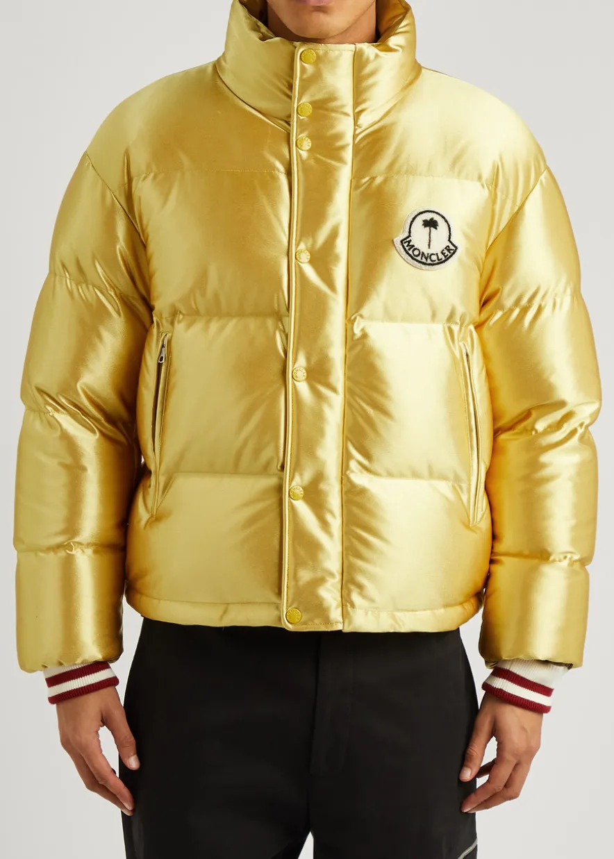 8 Moncler Palm Angels Keon quilted satin jacket