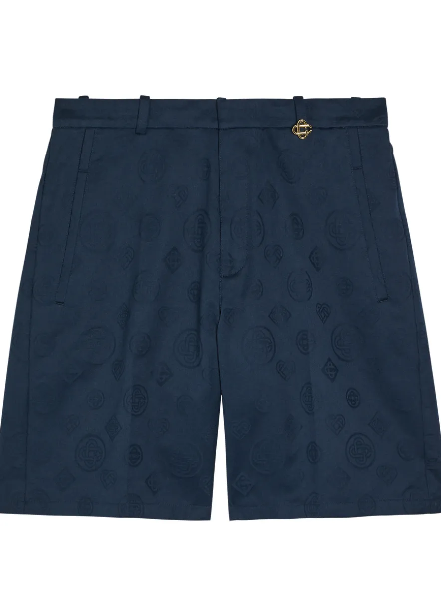 Monogram cotton shorts