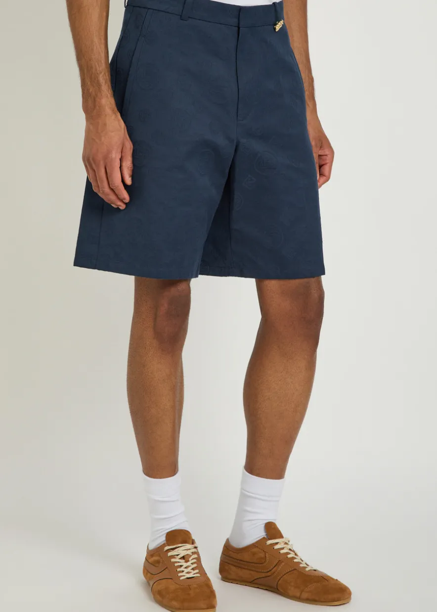 Monogram cotton shorts