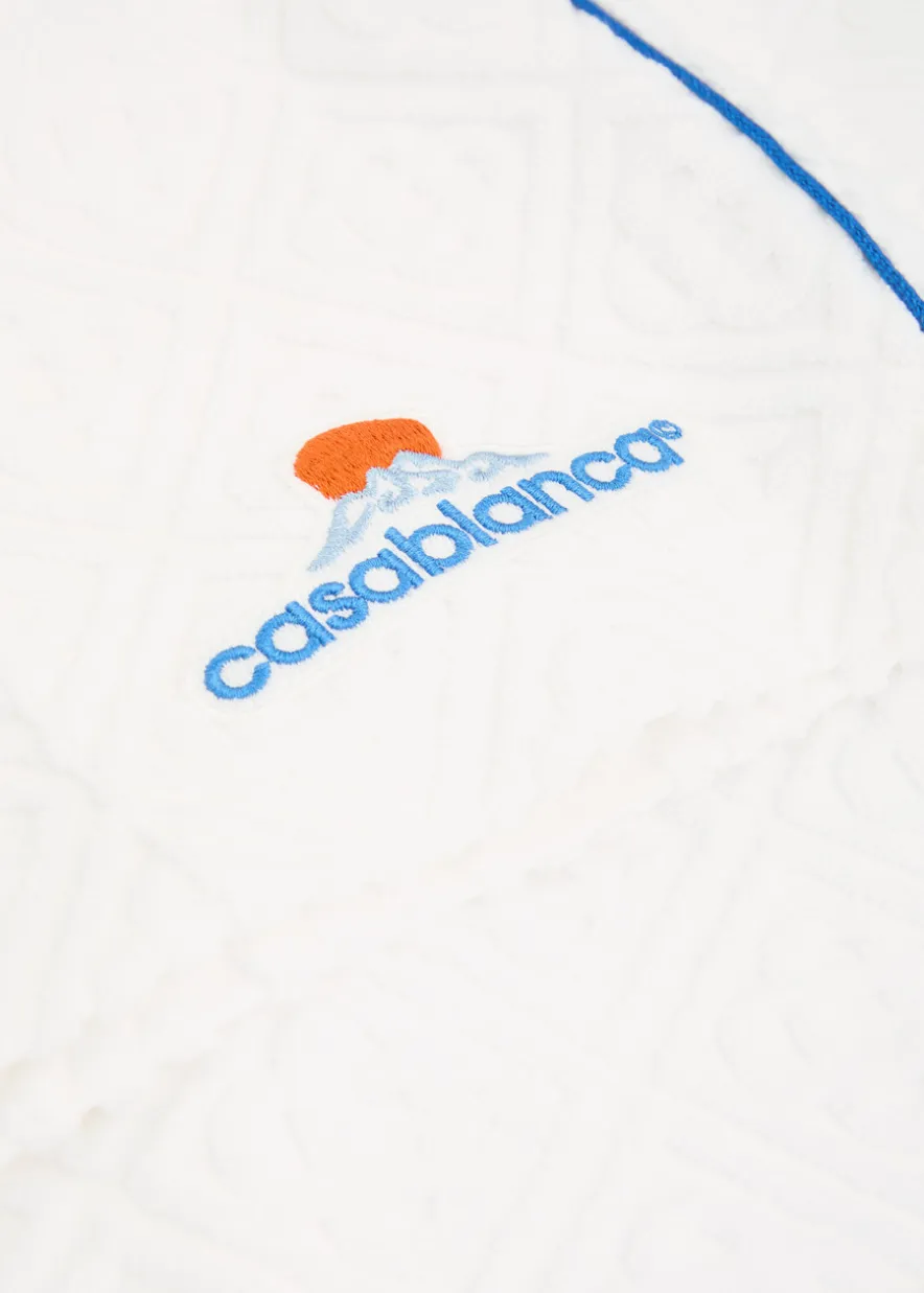 Monogram-jacquard towelling cotton-blend shorts
