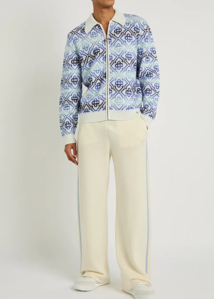 Monogram wool-blend cardigan
