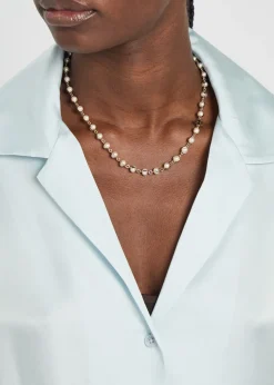Moondance faux pearl-embellished 18kt gold-plated necklace
