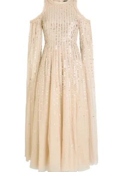 Moonlight sequin-embellished tulle gown