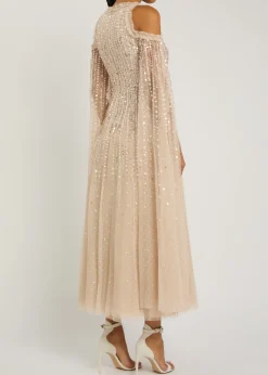 Moonlight sequin-embellished tulle gown