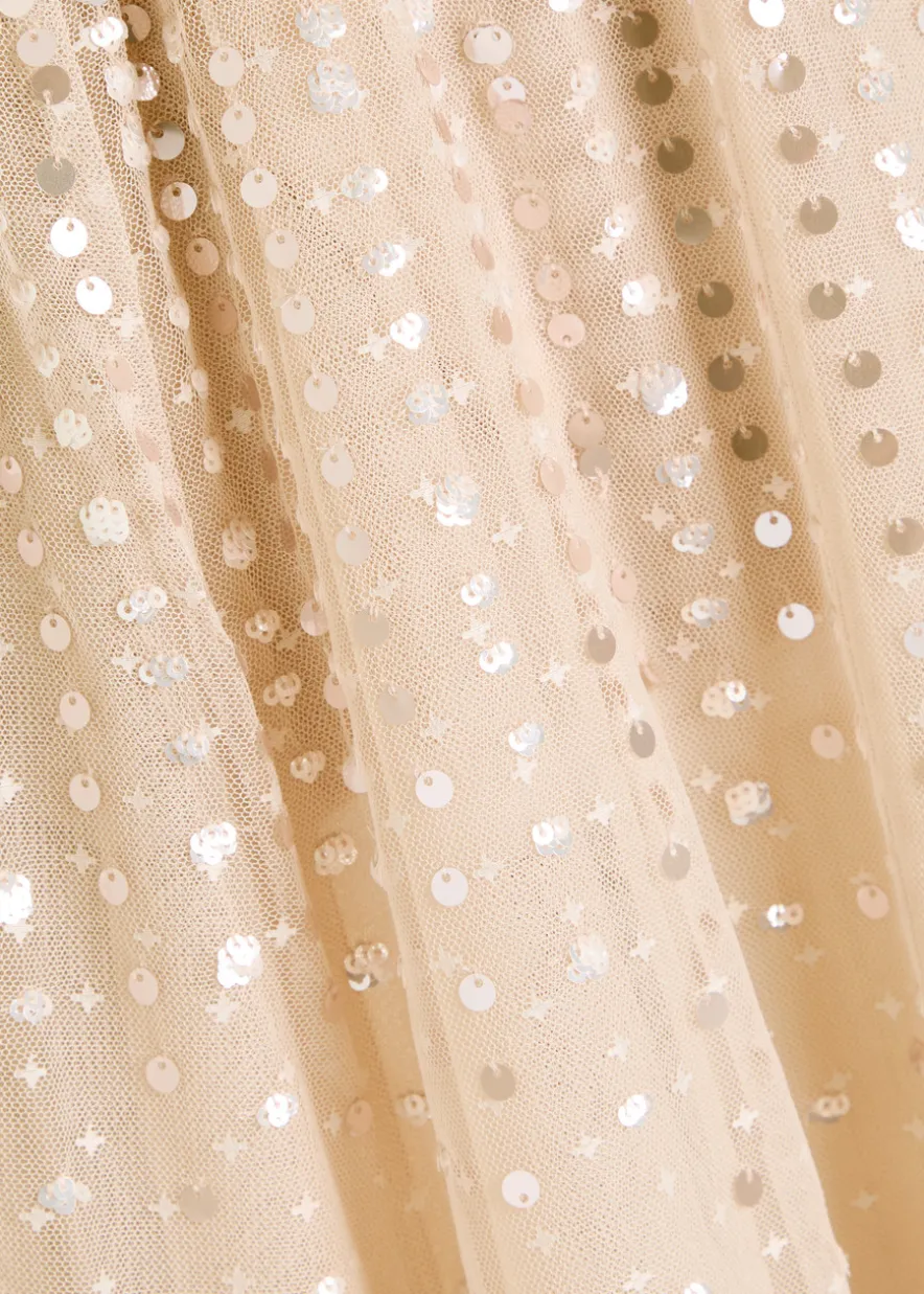 Moonlight sequin-embellished tulle gown