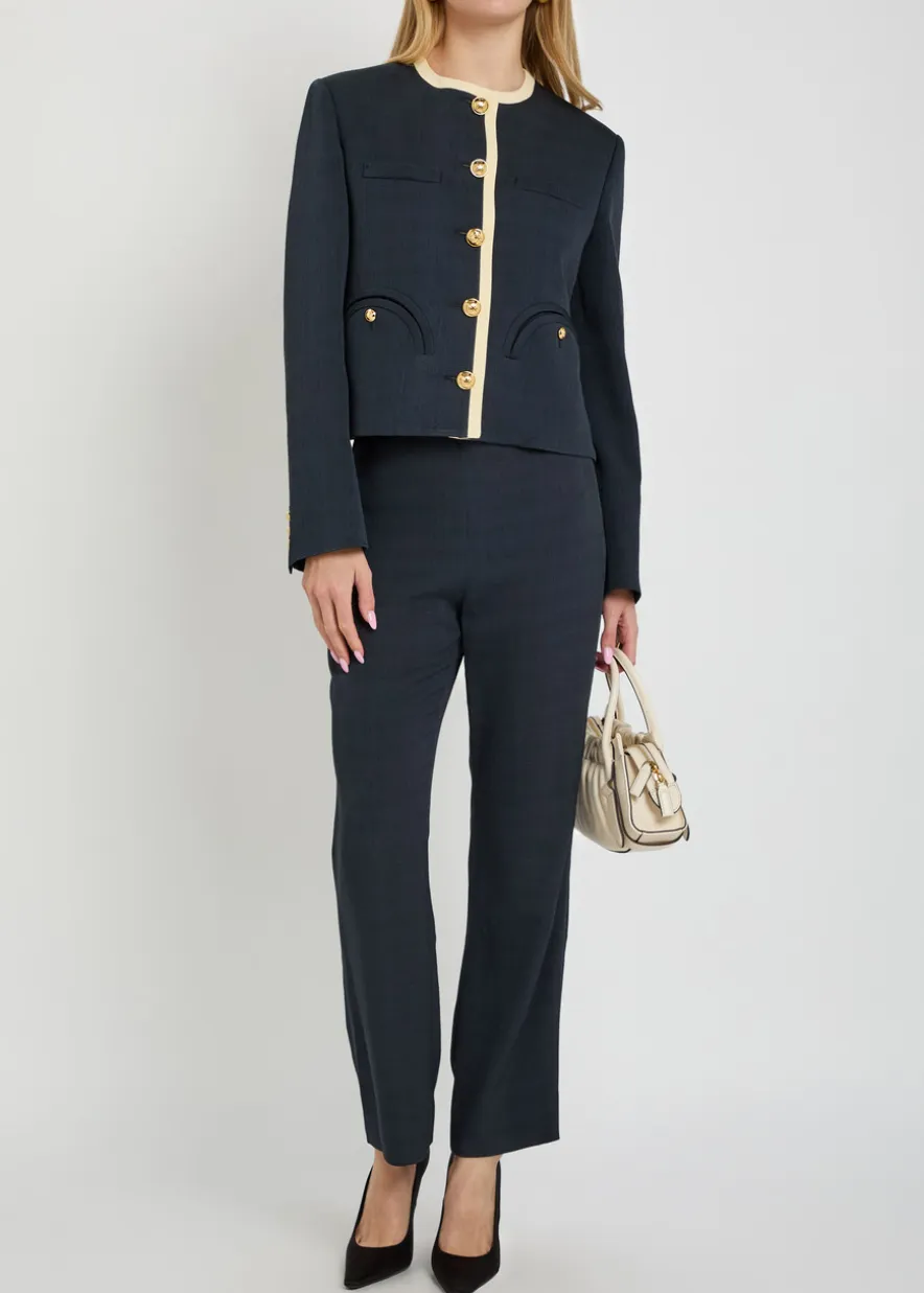 Morelia flared-leg woven trousers