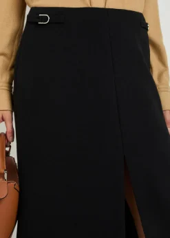 Morelos wool midi skirt