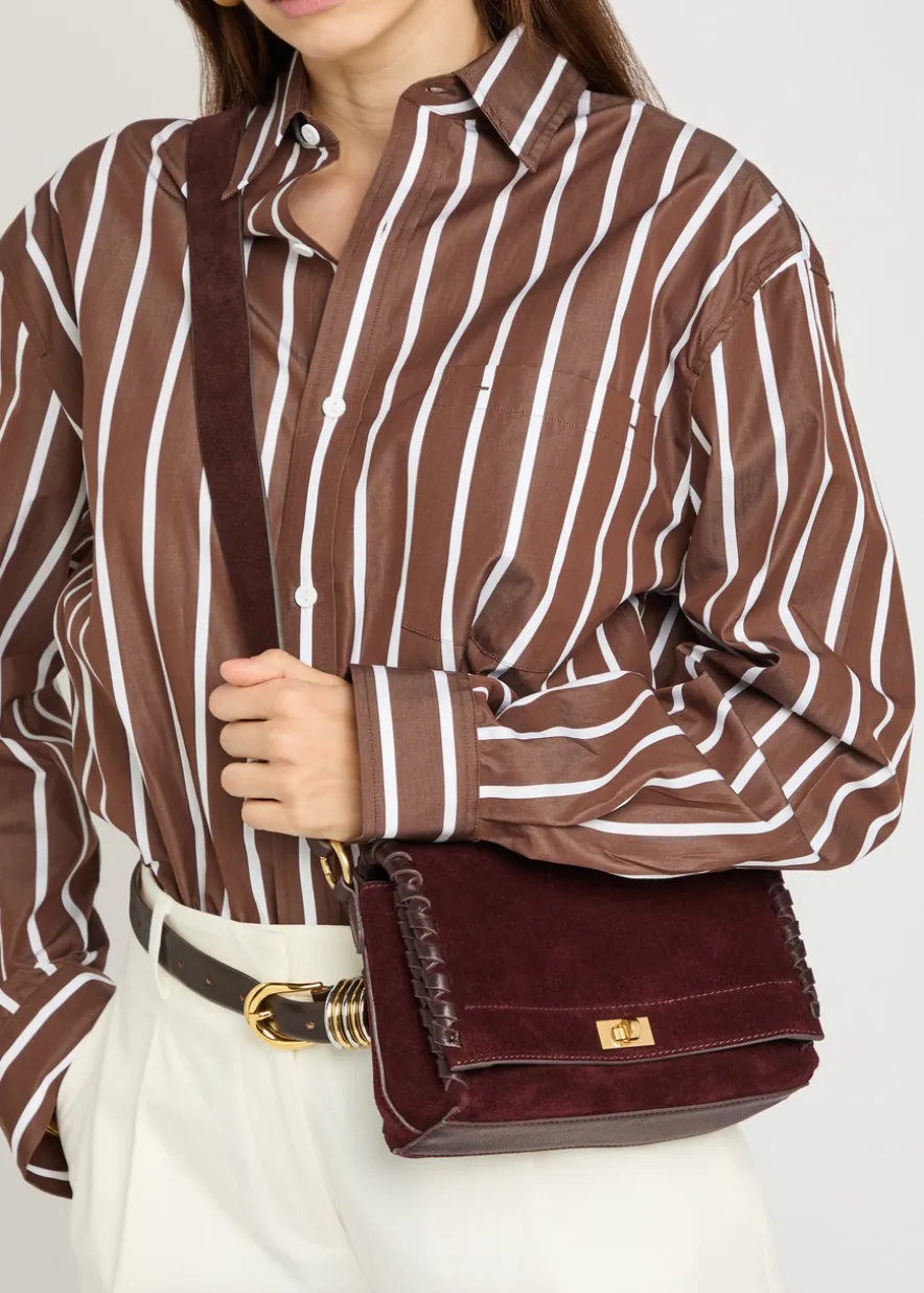 Mortimer leather and suede cross-body bag