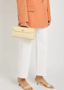 Mortimer leather clutch