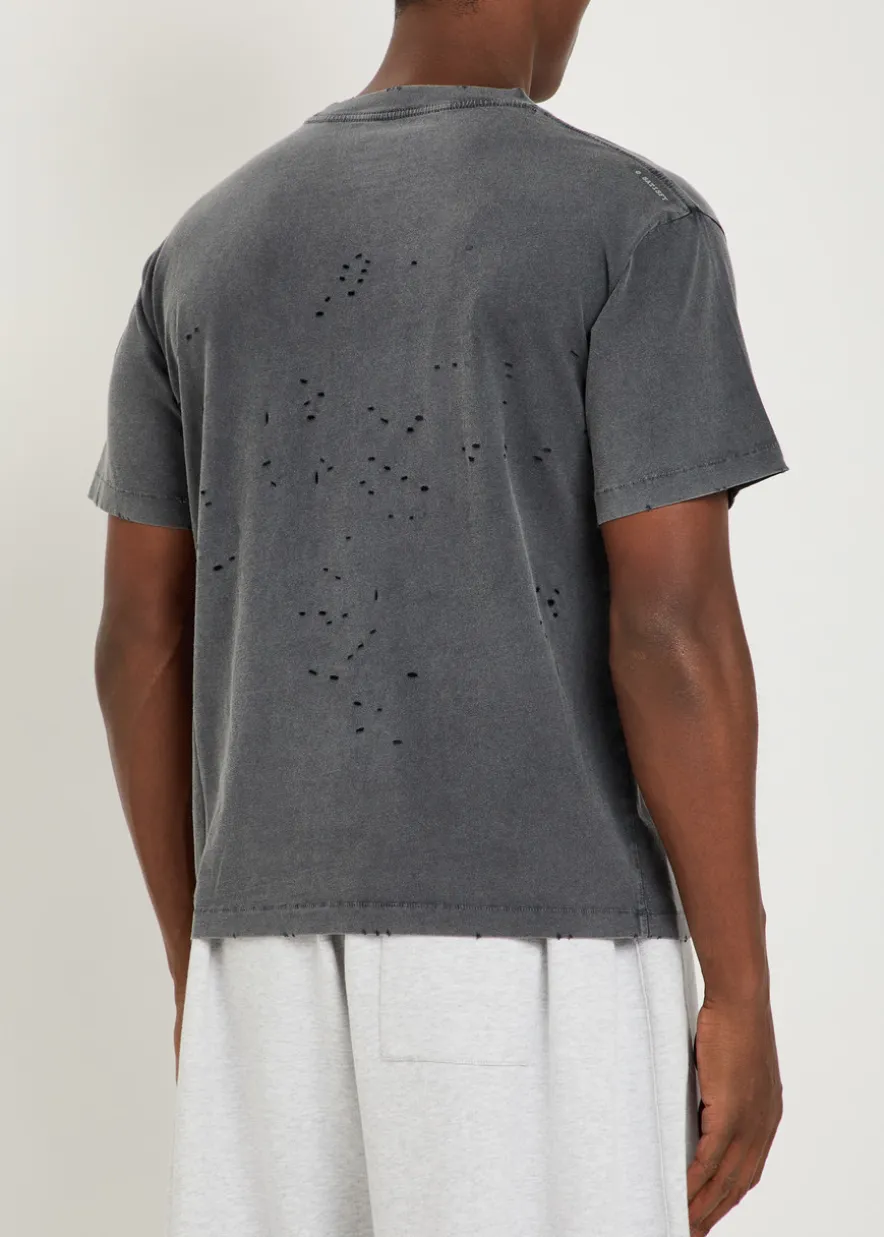 MothTech distressed cotton T-shirt