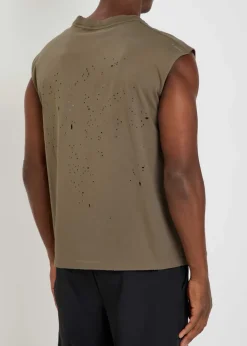MothTech™ Muscle distressed cotton T-shirt