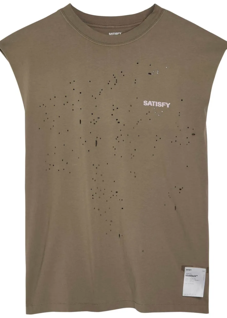 MothTech™ Muscle distressed cotton T-shirt