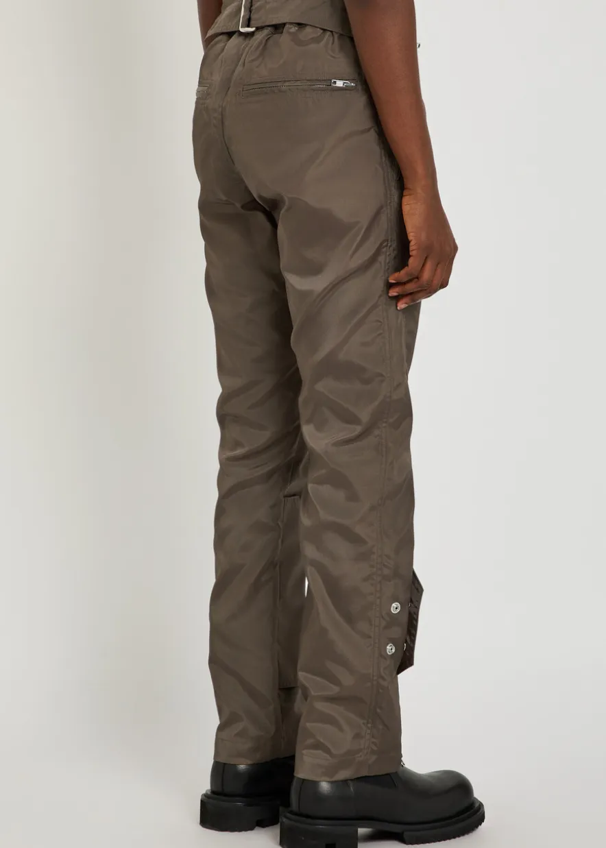 Motopants panelled leather trousers