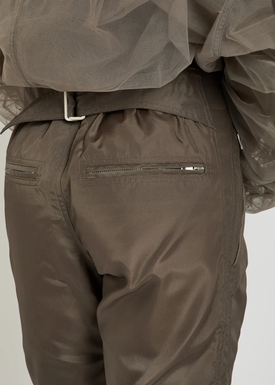 Motopants panelled leather trousers