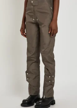 Motopants panelled leather trousers