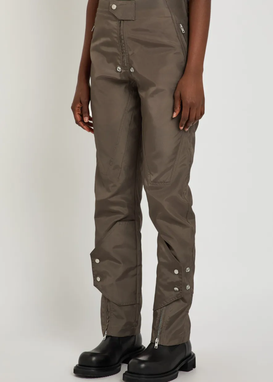 Motopants panelled leather trousers