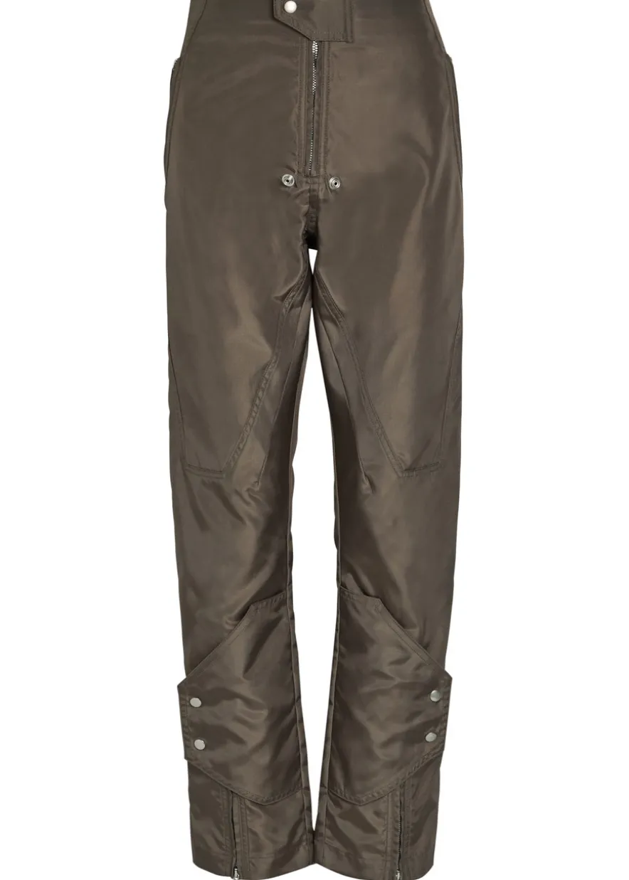 Motopants panelled leather trousers