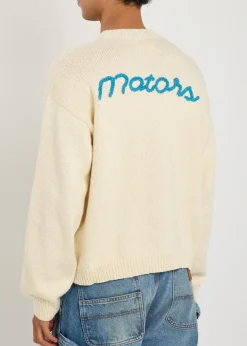 Motors embroidered knit jumper