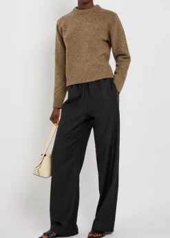 Mouliné-knit wool-blend jumper