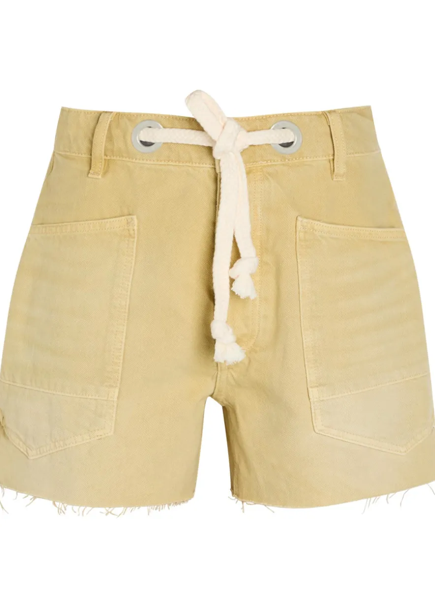 Moxie drawstring denim shorts