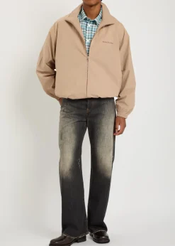 2021M paint-effect straight-leg jeans
