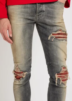 MX1 ripped slim-leg jeans