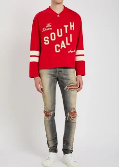 MX1 ripped slim-leg jeans