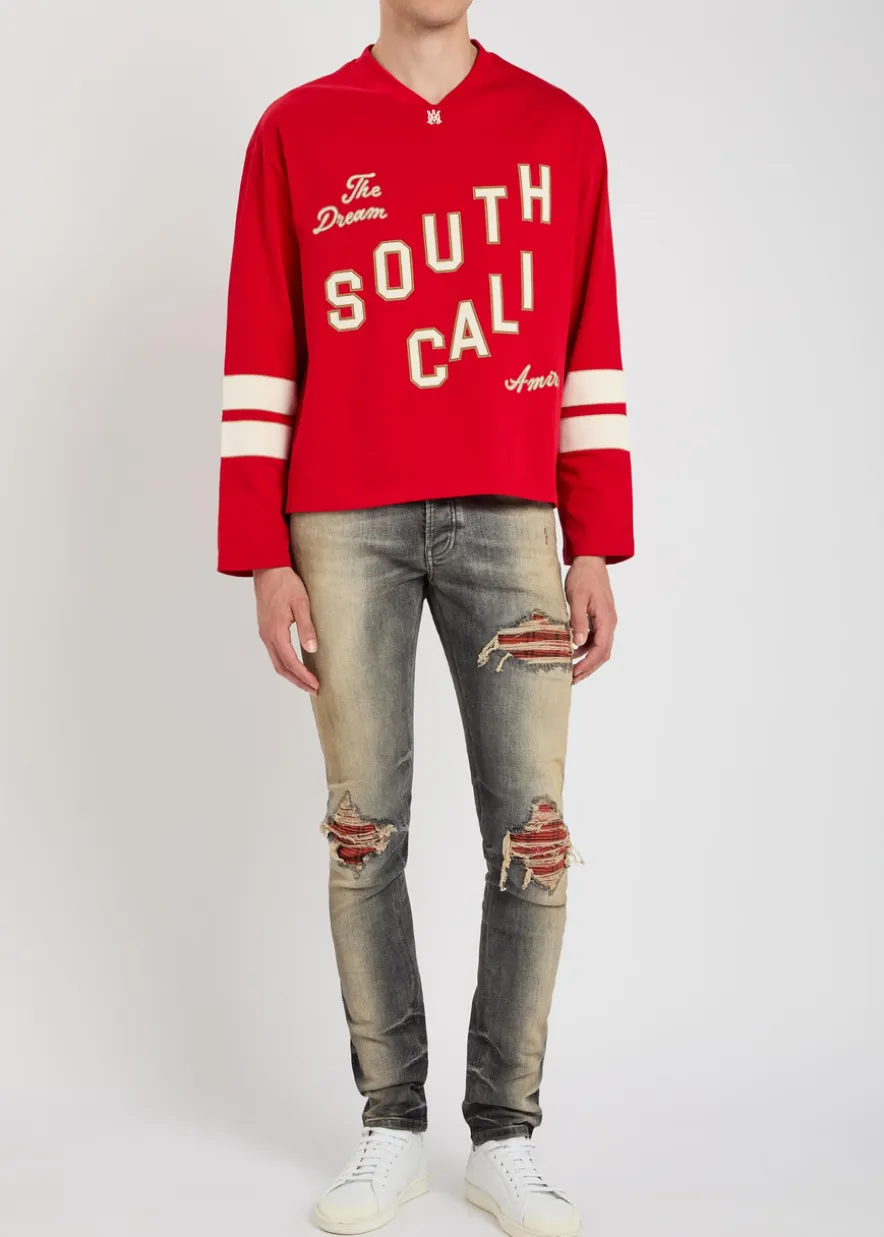 MX1 ripped slim-leg jeans