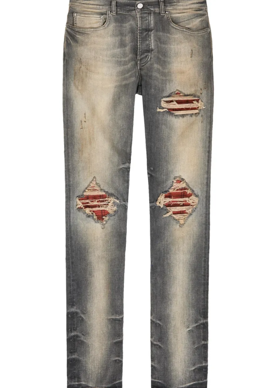 MX1 ripped slim-leg jeans