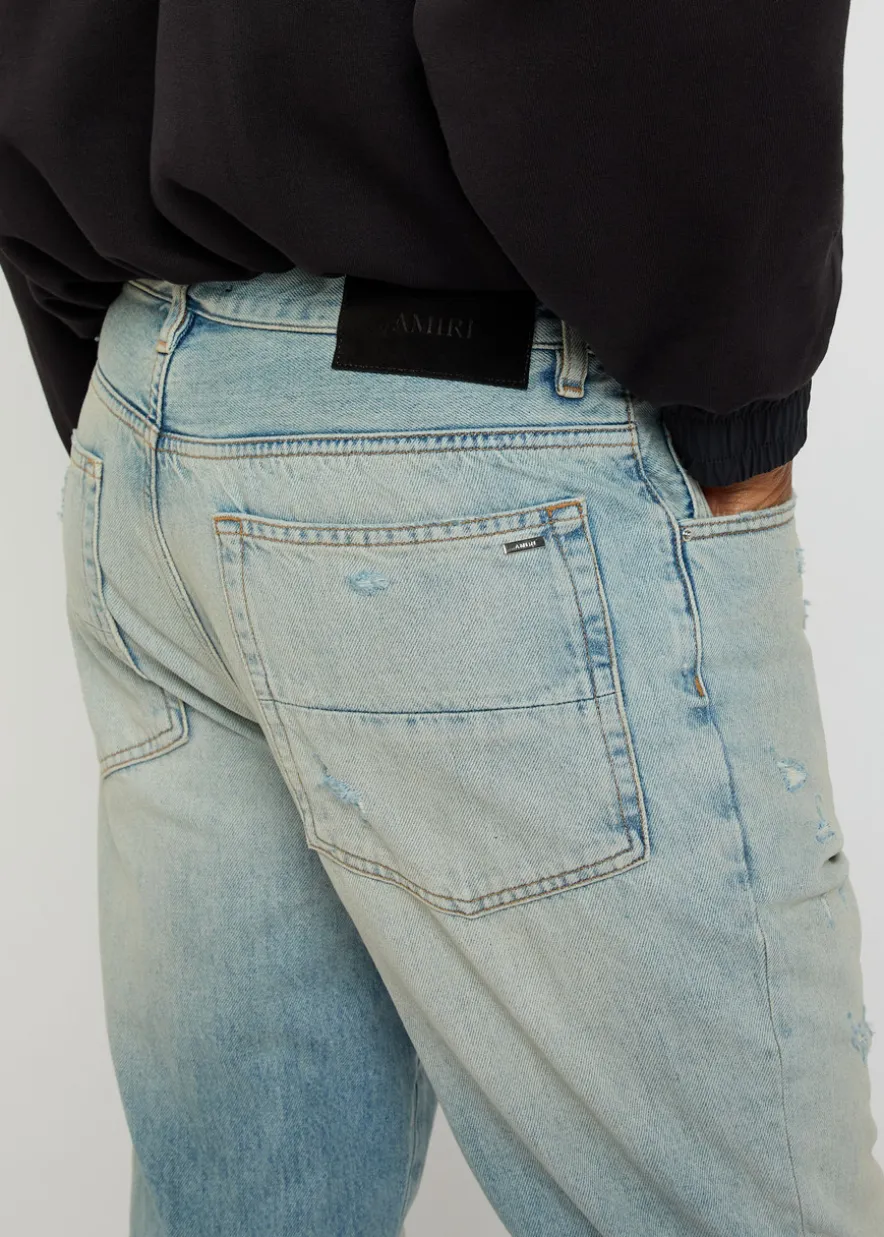 MX1 ripped straight-leg jeans