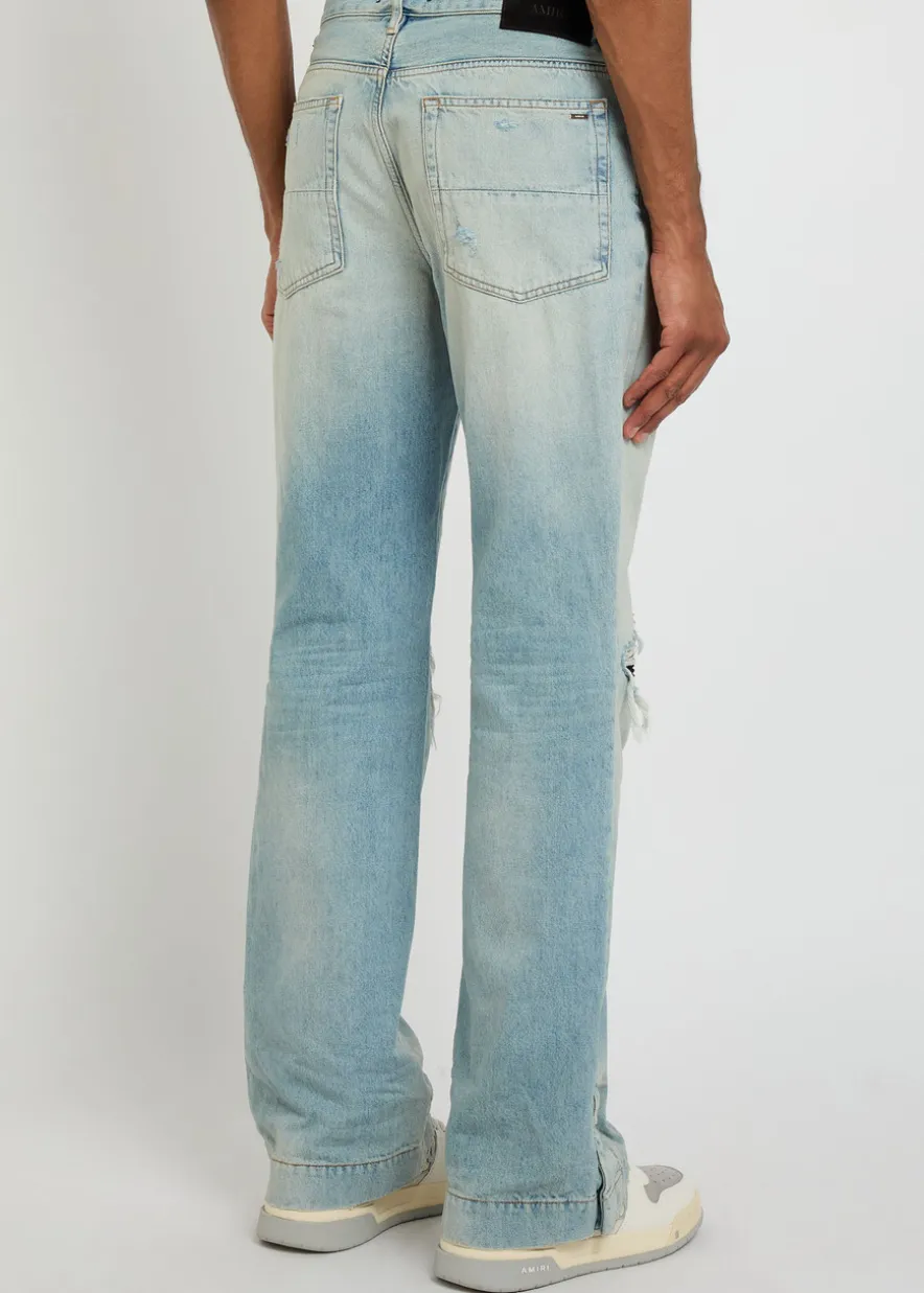 MX1 ripped straight-leg jeans
