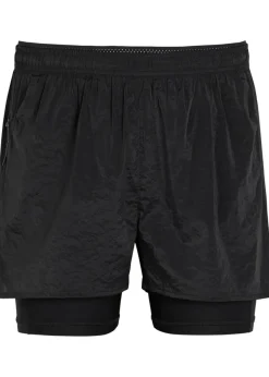 Myles crinkled stretch-nylon run shorts